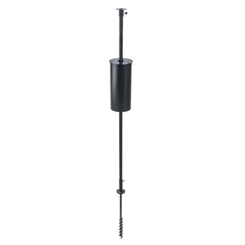 1" Round Pole Kit w/ Squirrel Baffle and Mounting Flange - 60" Tall