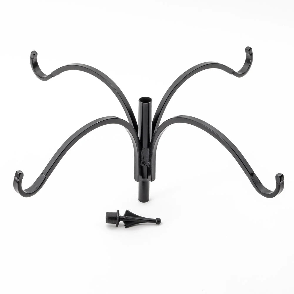 4 Arm Bird Feeder Pole Package w Squirrel Baffle