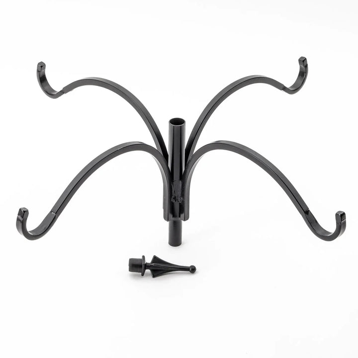 4 Arm Bird Feeder Pole Package w Squirrel Baffle