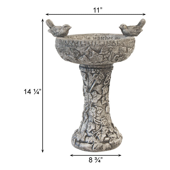 Athens "His Eye is on the Sparrow" Bird Bath, Pre Aged