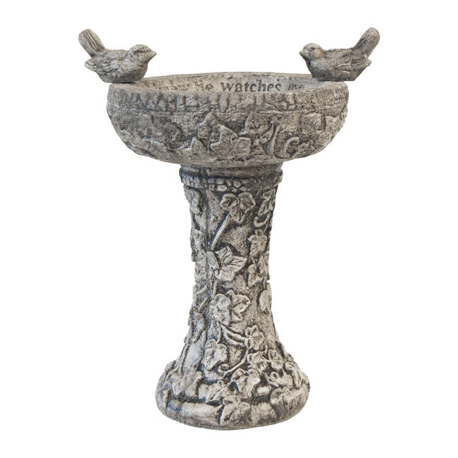 Athens "His Eye is on the Sparrow" Bird Bath, Pre Aged