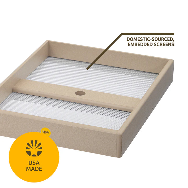 Birds Choice Recycled Pole-Mount 20"x15" Seed Catcher Platform