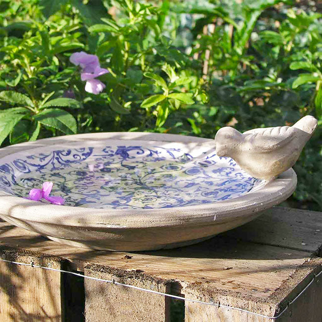 Esschert Design Aged Ceramic Bird Bath