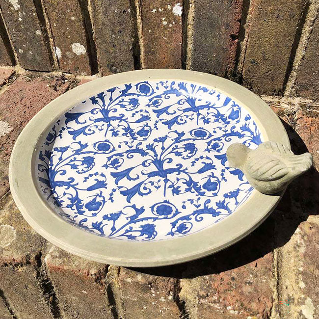 Esschert Design Aged Ceramic Bird Bath