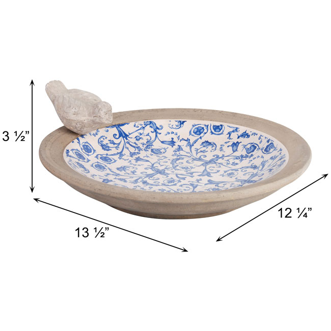 Esschert Design Aged Ceramic Bird Bath