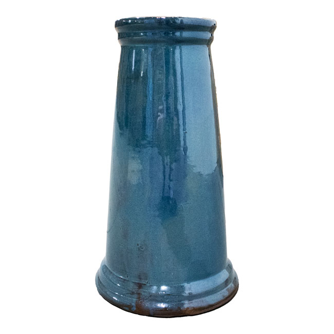 Esschert Design Ceramic Bird Bath and Pedestal, Teal