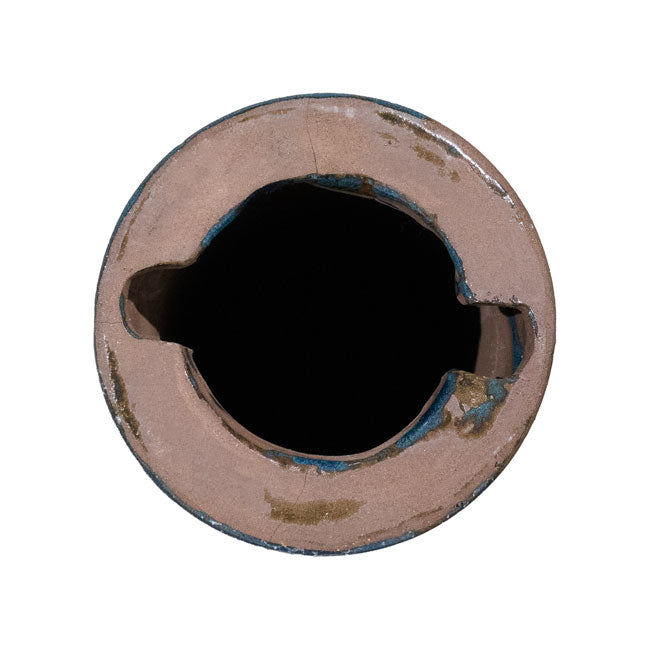 Esschert Design Ceramic Bird Bath and Pedestal, Teal