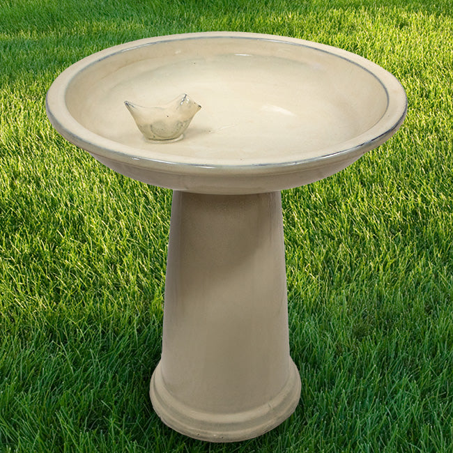 Esschert Design Ceramic Bird Bath and Pedestal