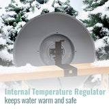 NEW!! Wild Bird Lover's Heated Bird Bath w/Deck Rail Brackets, 20"