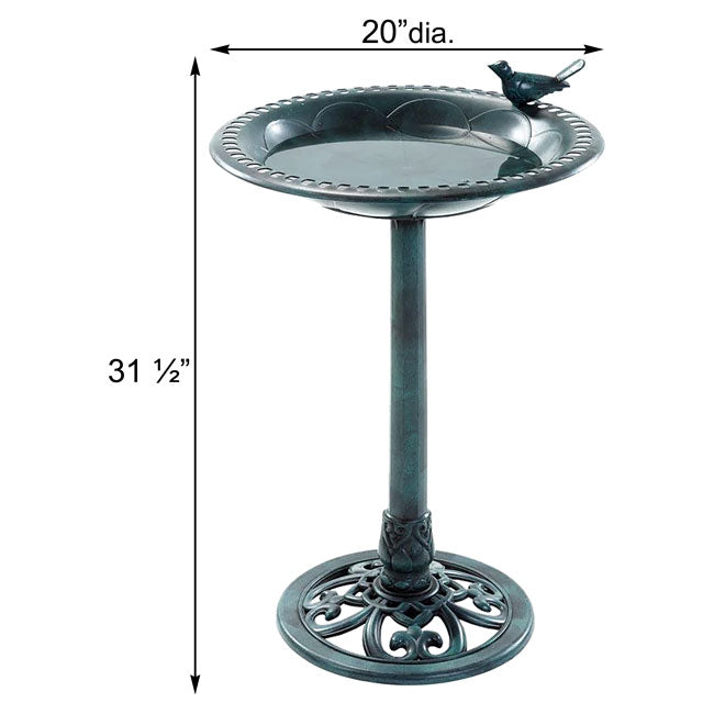 Emerald Lagoon Standing Bird Bath