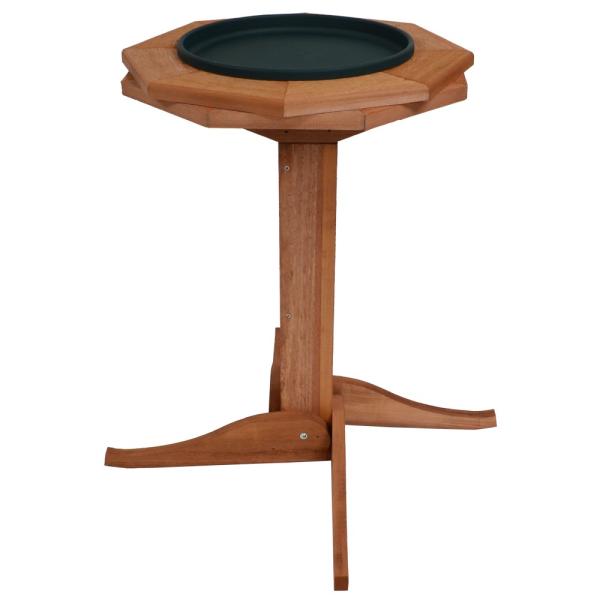 Double Ringed Red Cedar Heated Bird Bath