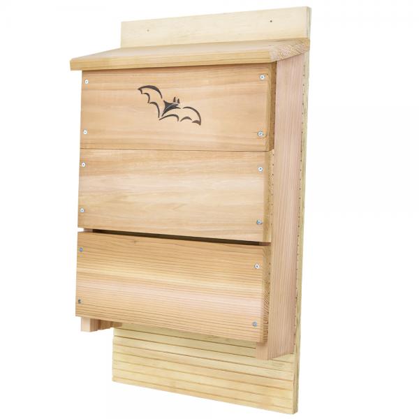 triple chamber bat house made of cedar