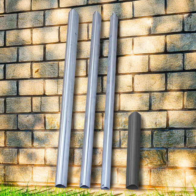 S&K 15' Telescoping Aluminum Pole & Ground Socket