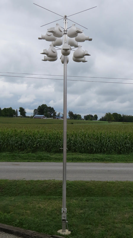 Ultimate Deluxe K-12 Gourd Rack System w/ 16 ft., 3"sqr Pole, Winch, Stainless Steel