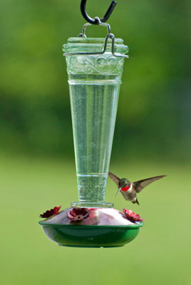 Tourchiere Glass Hummingbird Feeder