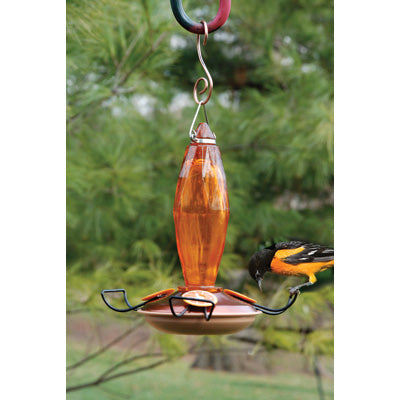 Woodlink Copper Color Cut Glass Oriole Feeder